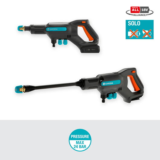 Gardena Battery Medium-Pressure Washer AquaClean 24/18V P4A solo Garden Plus