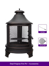 Dual-Purpose Outdoor Fire Pit