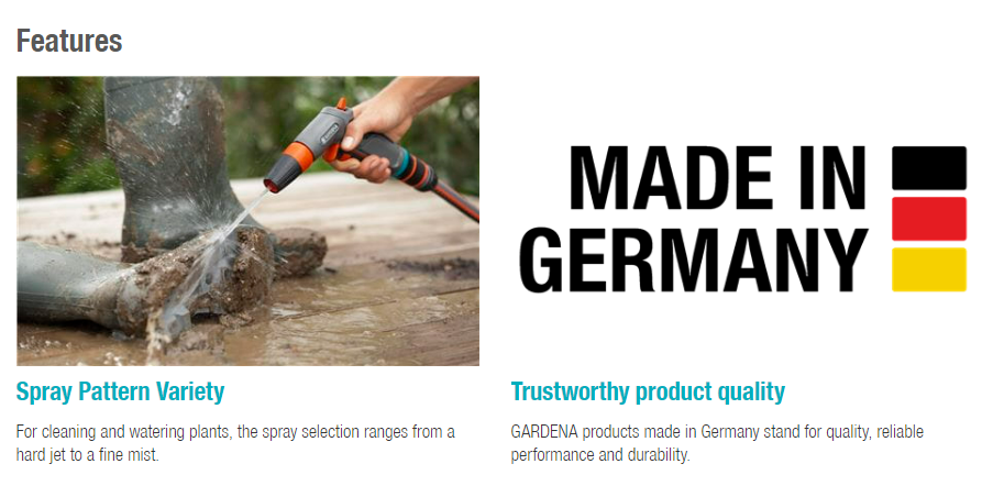 Gardena Premium Cleaning Nozzle Garden Plus