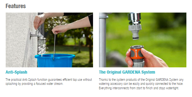 Gardena Tap Connector 21 mm (G 1/2") Garden Plus