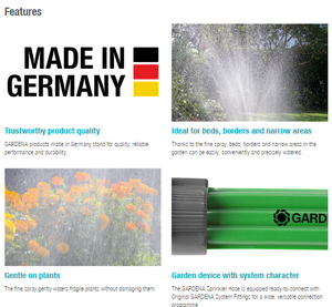 Gardena Sprinkler Hose (Orange), 15m Garden Plus