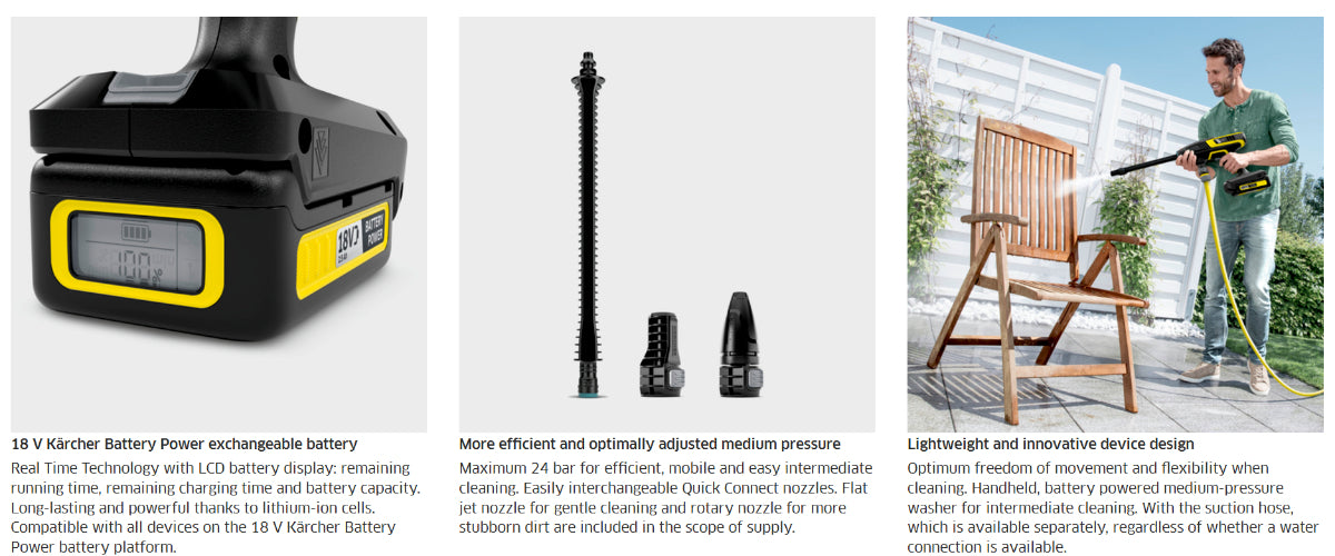Kärcher KHB 6 Battery Set Cordless Medium-Pressure Washer