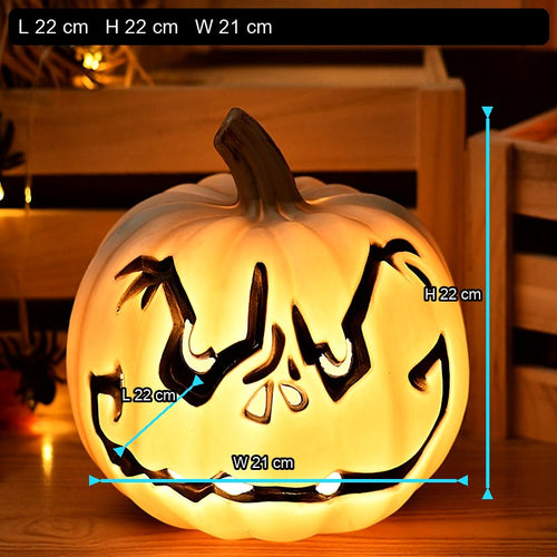 White Ghost Face Pumpkin