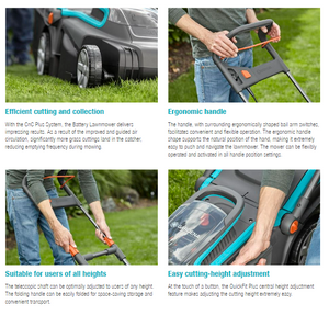 Gardena Battery Lawnmower PowerMax™ Li-40/37 Ready-to-use Set Garden Plus