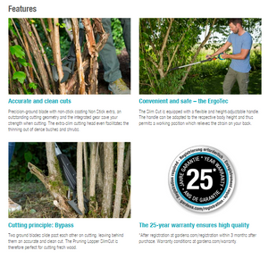 Gardena Pruning Lopper SlimCut Garden Plus
