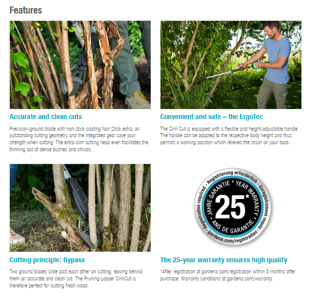 Gardena Pruning Lopper SlimCut Garden Plus