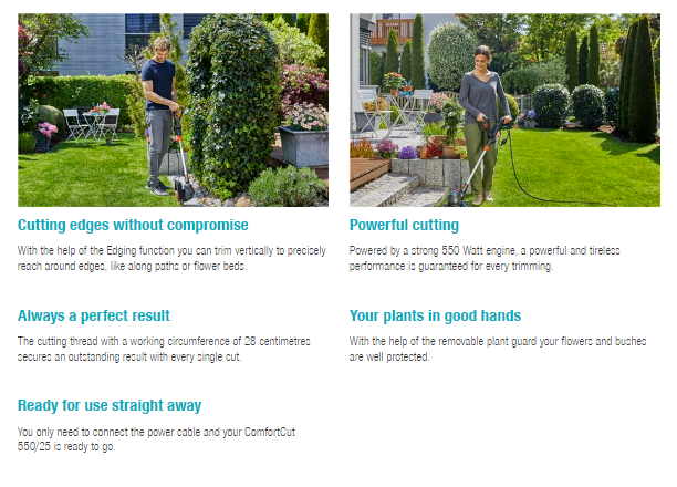 Gardena Turbotrimmer ComfortCut 550/28 Garden Plus