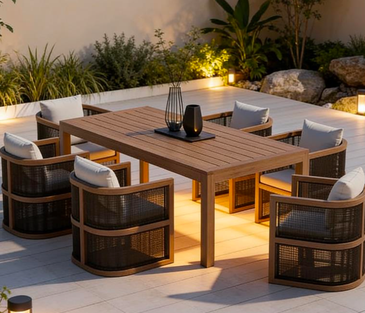 Capu Table & Chairs Set (LHJ-064)