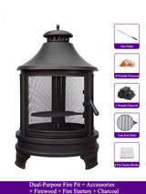Dual-Purpose Outdoor Fire Pit