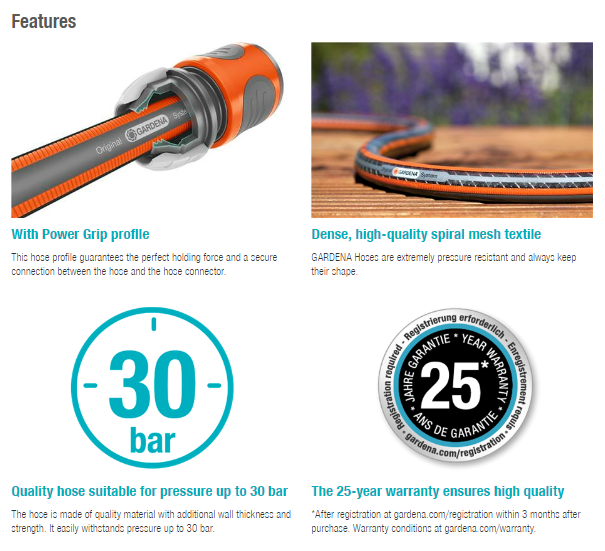 Gardena Comfort HighFLEX Hose 13 mm (12), 50 m Garden Plus