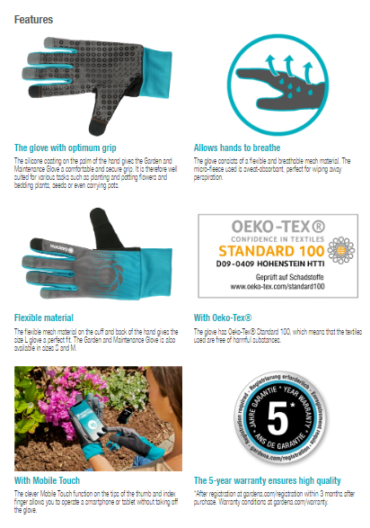 GARDENA Garden & Maintenance Gloves L 11502-20