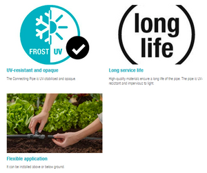 Gardena Connecting Pipe Flex 13 mm (1/2"), 15m Garden Plus