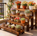 Outdoor Wood Flower Stand