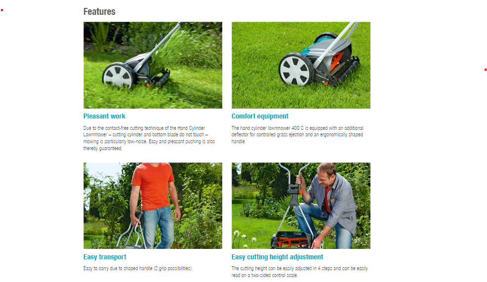 Gardena Cylinder Lawnmower Comfort 400 C Garden Plus