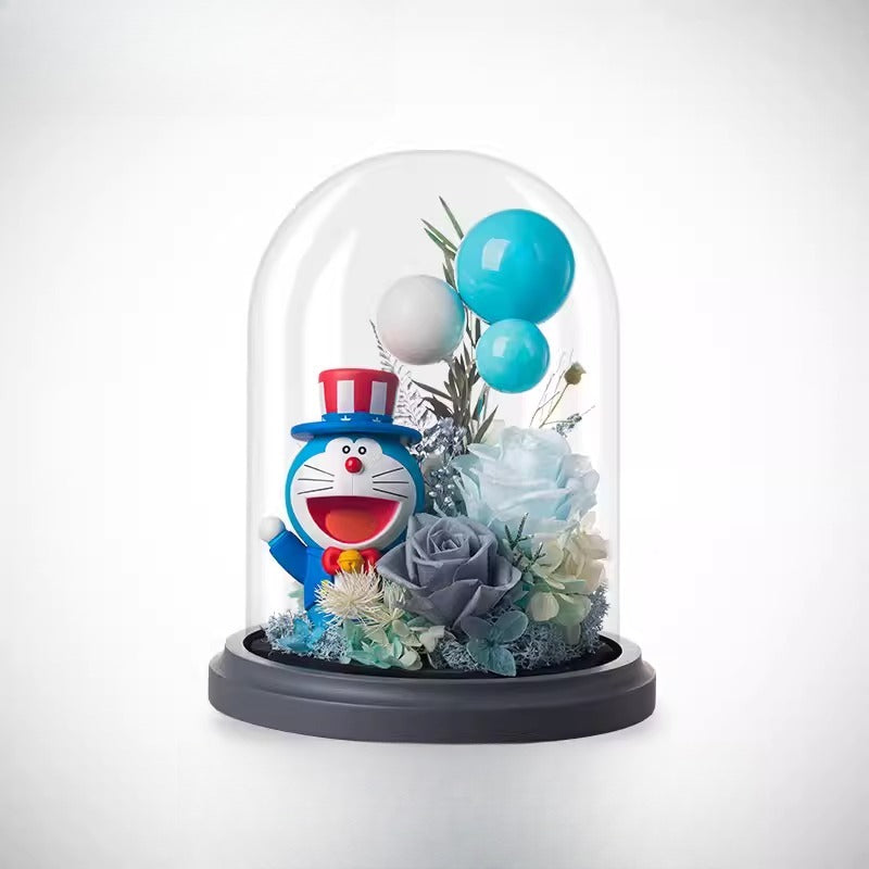 Doraemon Licensed Preserved Flower Bouquet