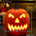 Large Ghost Face Round Pumpkin