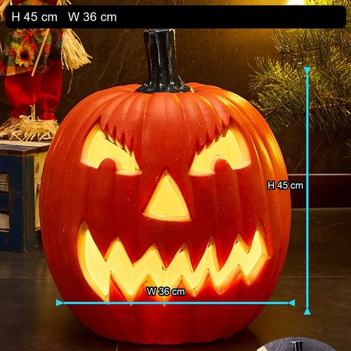 Large Ghost Face Round Pumpkin