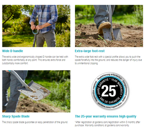 Gardena ErgoLine Telescopic Spade Garden Plus