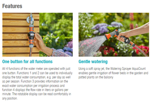 Gardena Watering Sprayer AquaCount Garden Plus