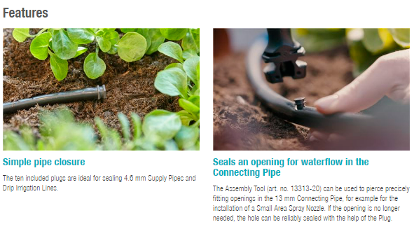 Gardena Plug 4.6 mm (3/16") Garden Plus