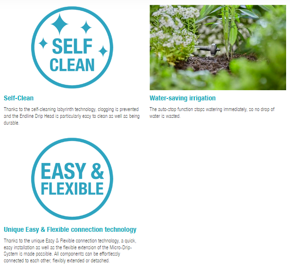 Gardena Endline Drip Head 2 l/h, pressure-regulating Garden Plus