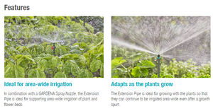 Gardena Extension Pipe for Spray Nozzles Garden Plus