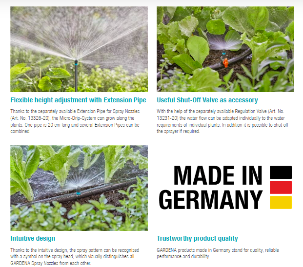 Gardena Spray Nozzle 180° 13321 Garden Plus