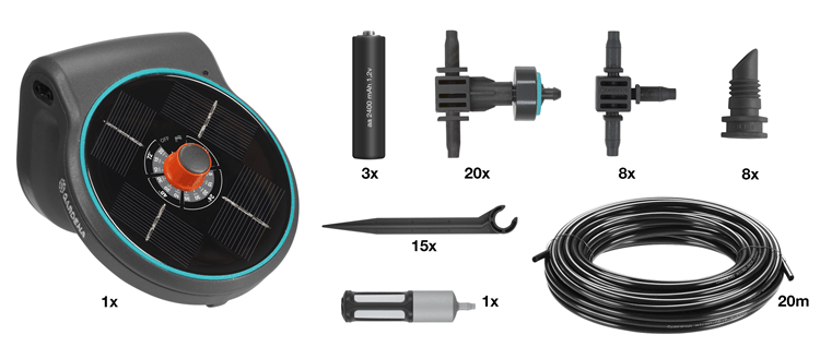 Gardena Solar-powered Irrigation AquaBloom Set Garden Plus