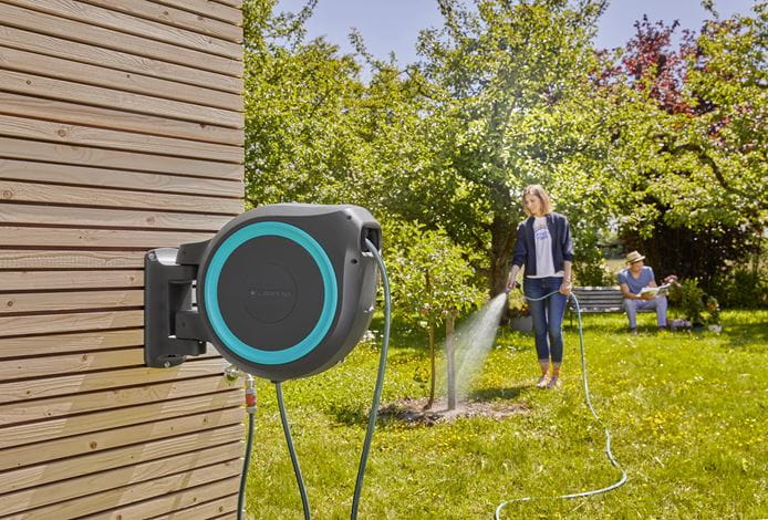 Gardena Wall-Mounted Hose Box RollUp L, 30m Garden Plus