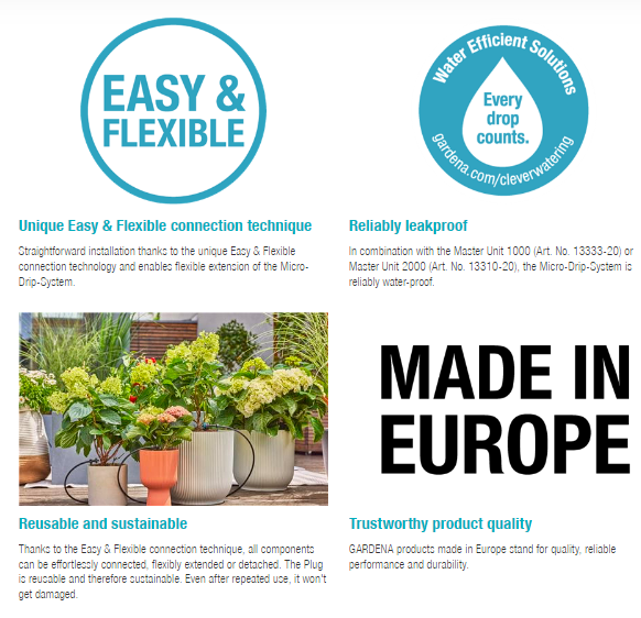 Gardena Plug 4.6 mm (3/16") Garden Plus