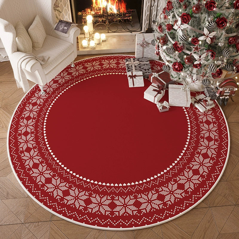 Christmas Round Washable Rug