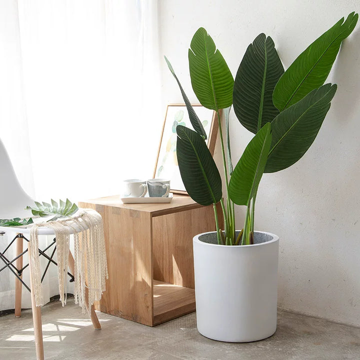 Round Cylinder Cement Planter Pot