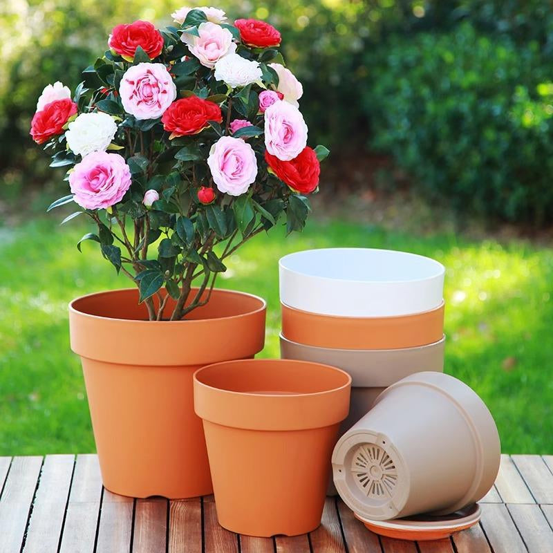 Classic Imitation Ceramic PE Flower Pot