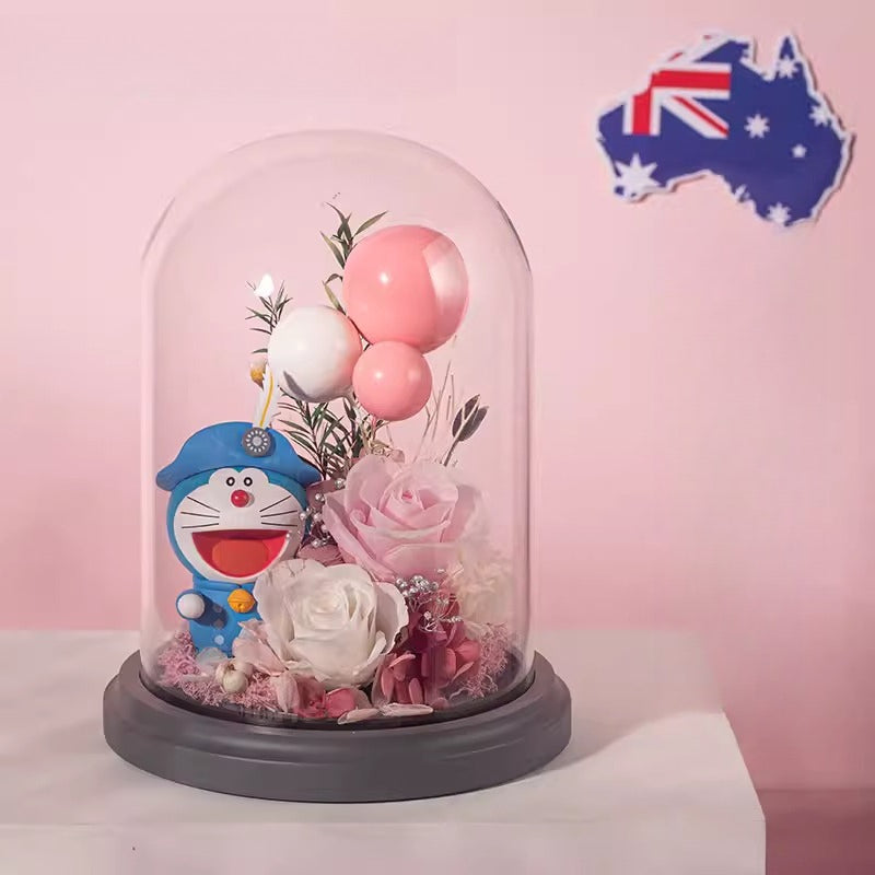 Doraemon Licensed Preserved Flower Bouquet