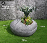 北歐簡約仿鵝卵石花盆