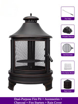 Dual-Purpose Outdoor Fire Pit