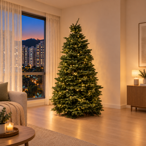 Noble Fir with optional warm-white string lights