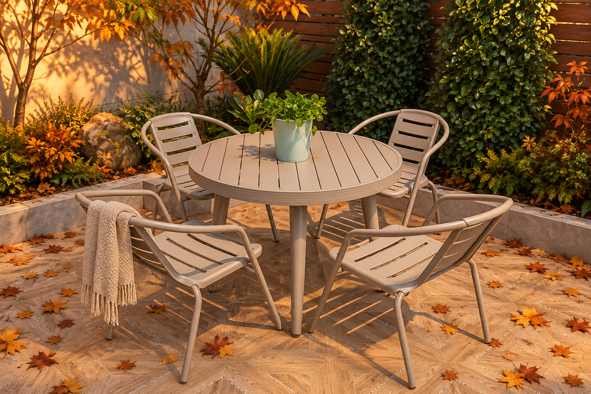 
Autumn terrace styling inspiration · See selected product specifications.
