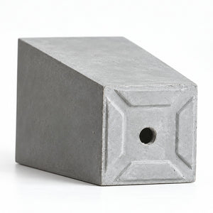 Tapered cement planter base with a single central drainage hole