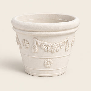 高品質 PRM 花型花盆 — 白色主圖