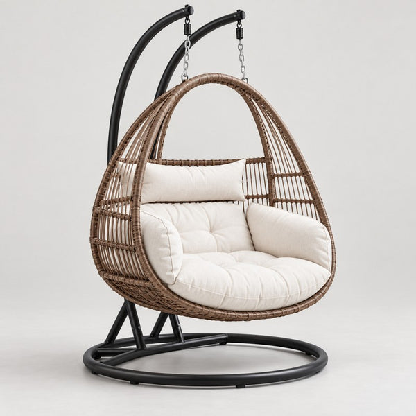KYT Wide Egg Hanging Chair with Twin Supports