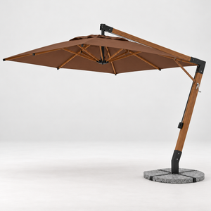 LEKKA LS-017 Large Aluminium Cantilever Umbrella - coffee