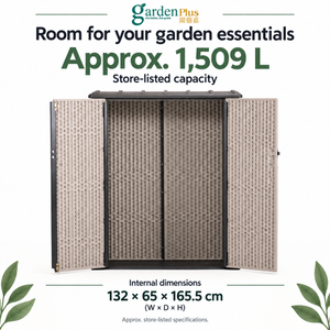 Approximate store-listed capacity 1509 L and internal dimensions 132 × 65 × 165.5 cm.