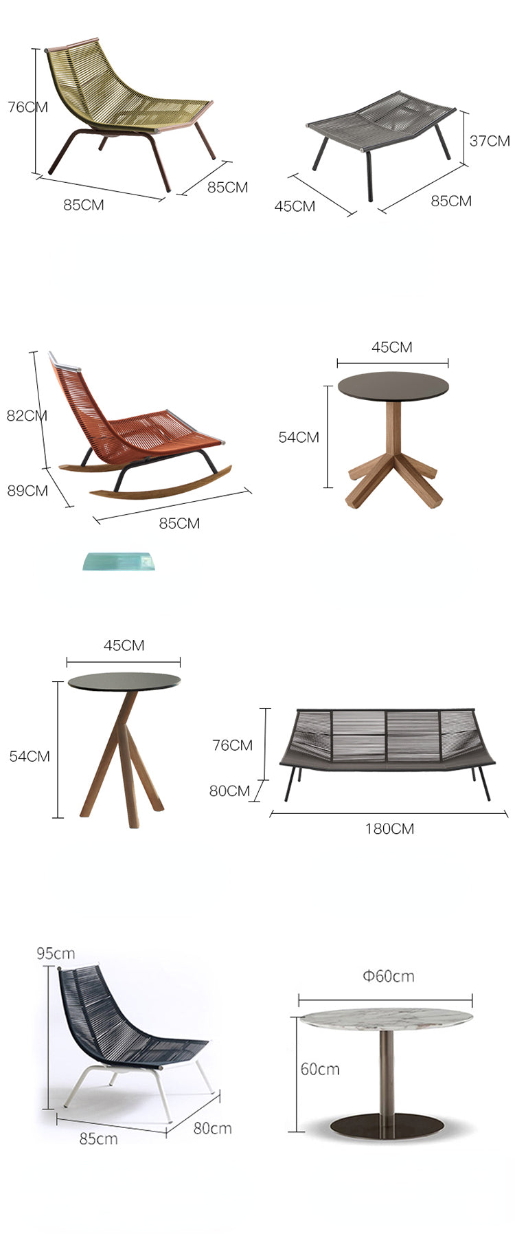 Rattan Woven Recliner Garden Plus