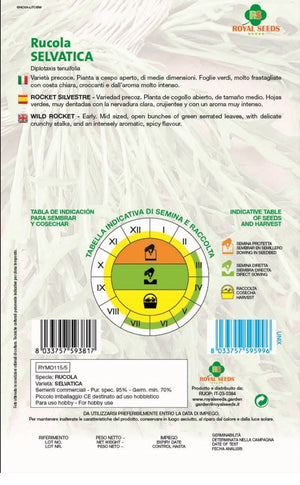 Wild Rocket - Royal Seed RYMO115/5 Garden Plus