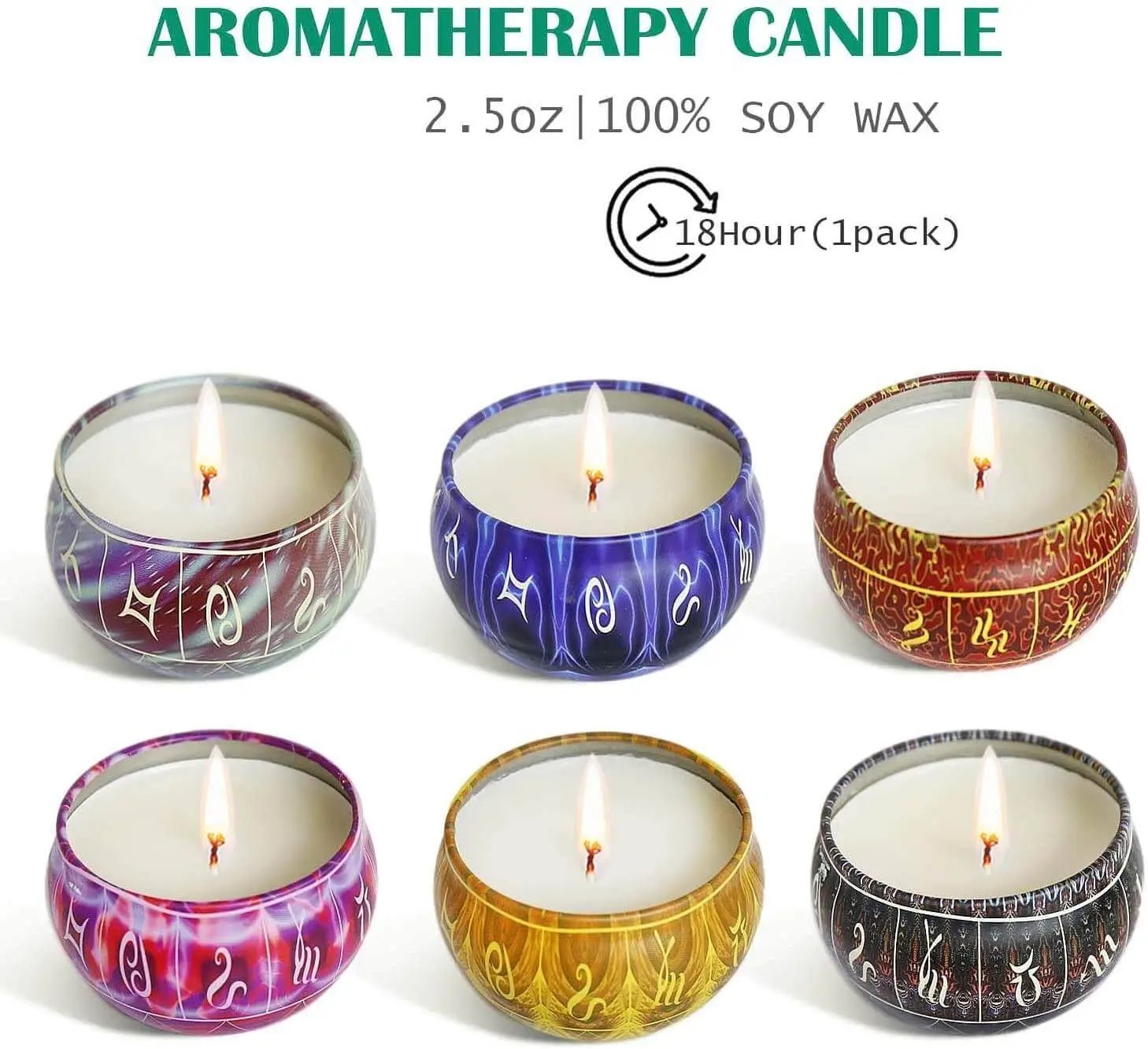 12 Zodiacal Constellations Candles Garden Plus