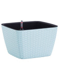 Leizisure Self-Watering Planter Low-Trapezoid Rattan Style Flowerpot Garden Plus