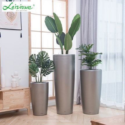 Leizisure Self-Watering Planter High- Cylinder Garden Plus