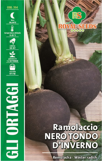 Winter Radish Black - Royal Seed RYMO114/2 - COD.354 Garden Plus