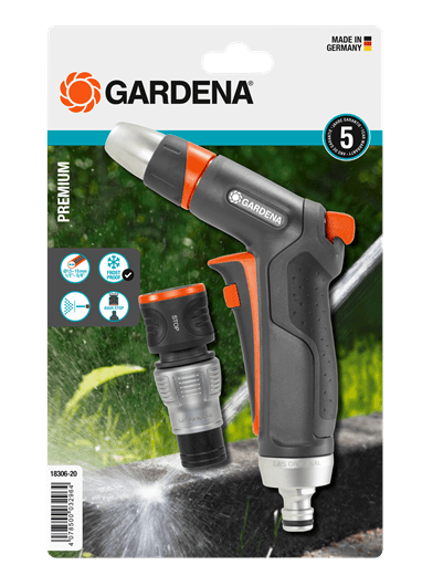 GARDENA Premium 清潔噴槍及止水接頭套裝 18306-20